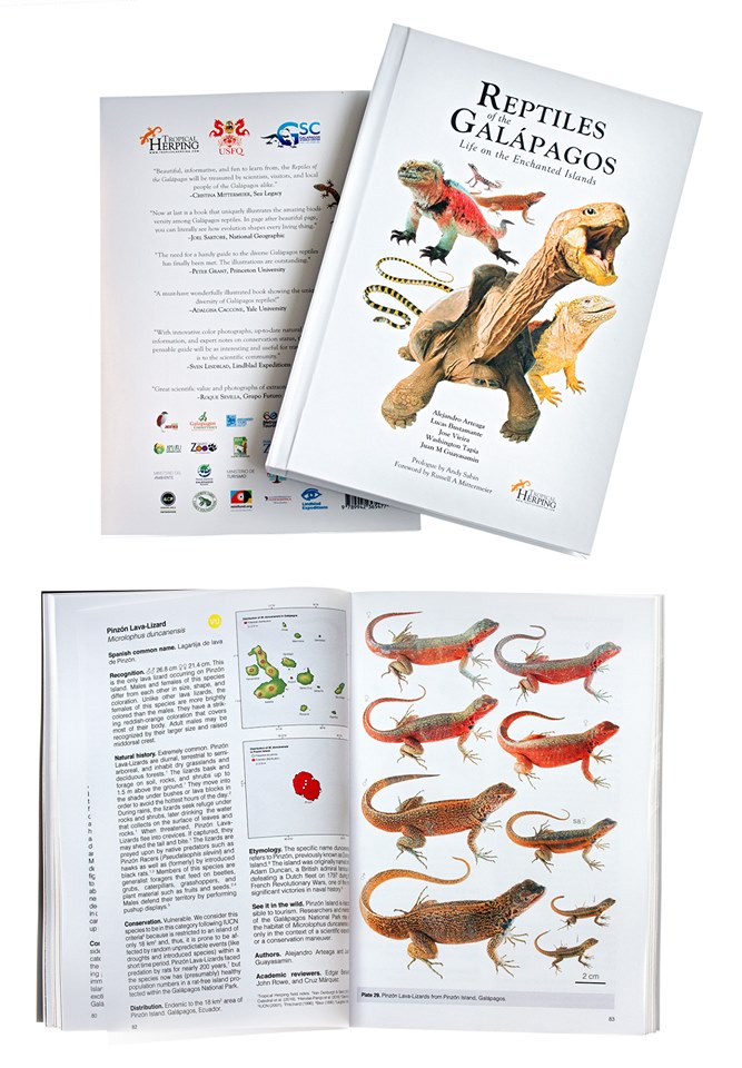 LIBRO REPTILES DE GALAPAGOS FINANCIADO POR ZOOS DE AEZA 